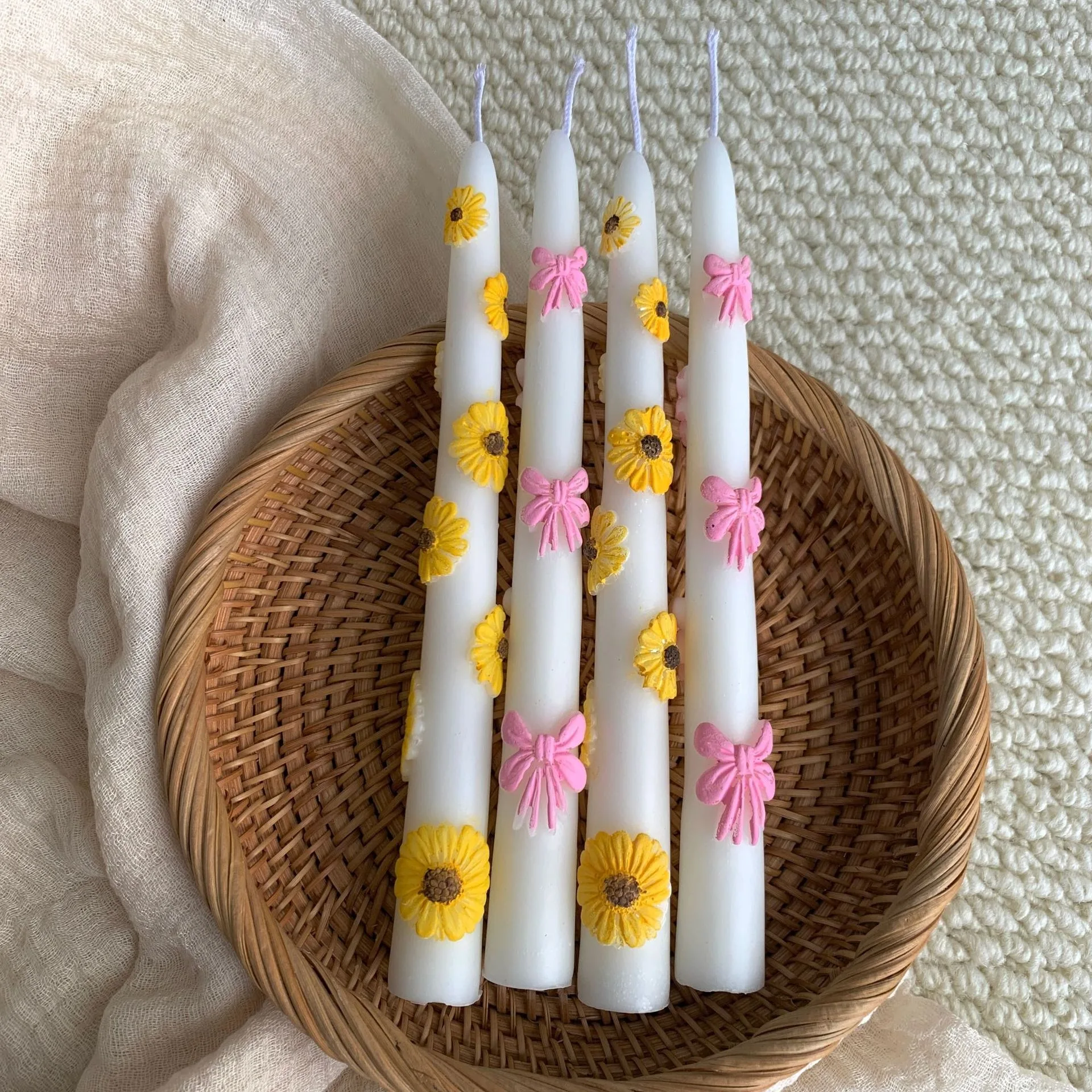 Beeswax Taper Candle - yes1pc Vela Cônica de 20cm/7.87in com