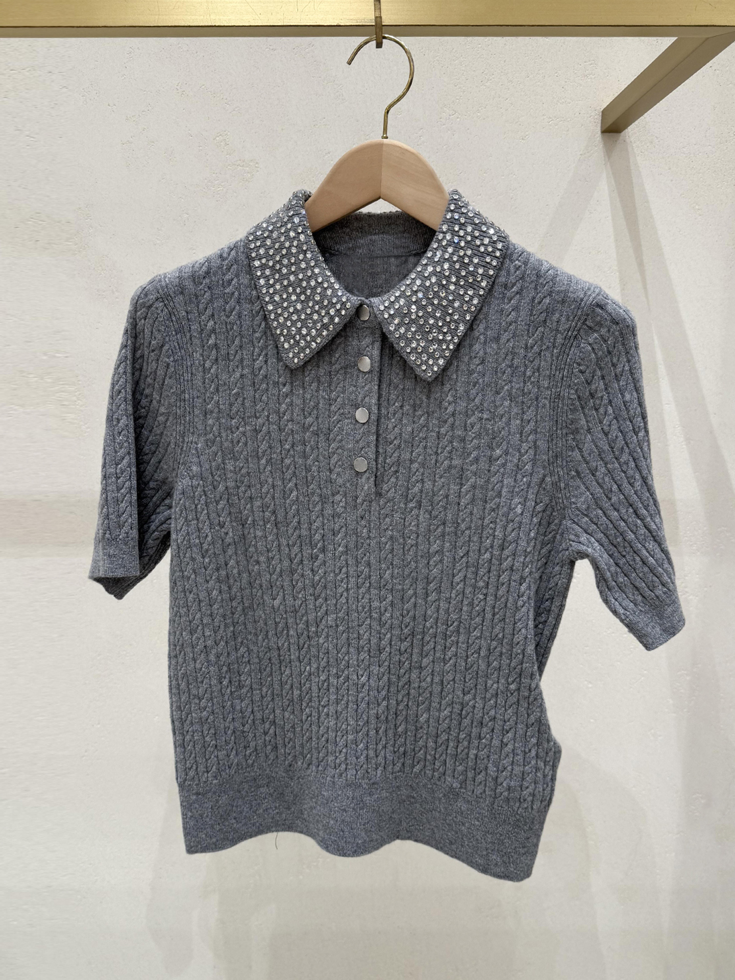 Home Fragrance Com - Camiseta de Tricô Feminina de Alta
