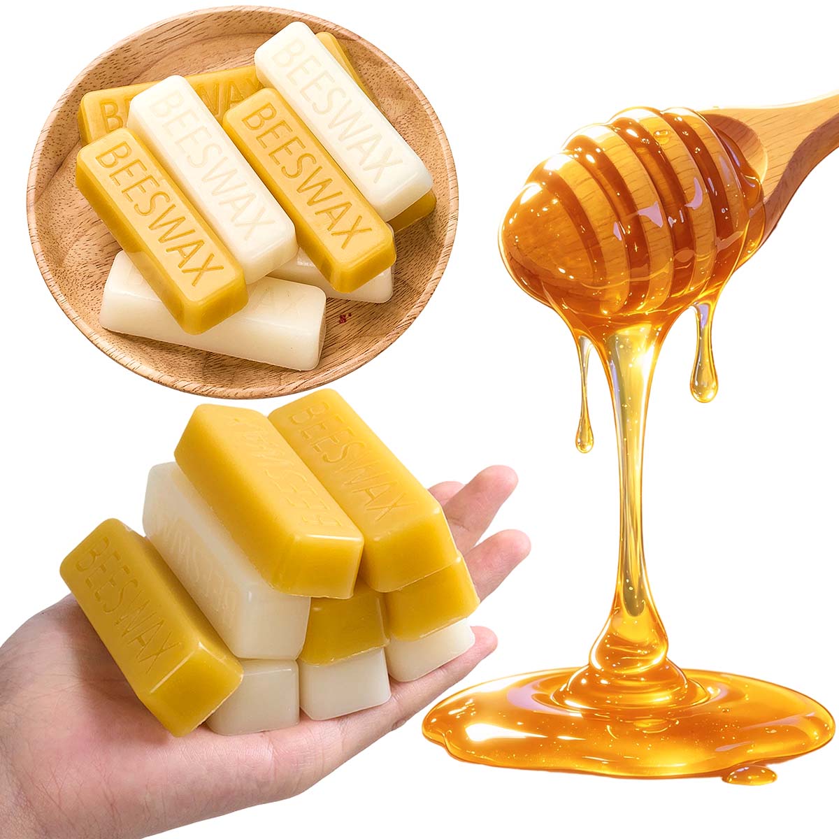 1 peça/5 peças Blocos de Cera  - Beeswax Taper Candle avaliação e preço