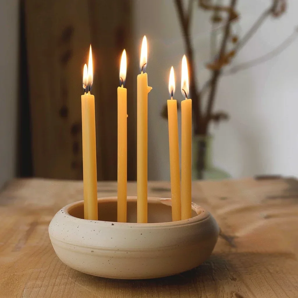 25 peças/1 pacote vela hanukka - Beeswax Taper Candle avaliação e preço