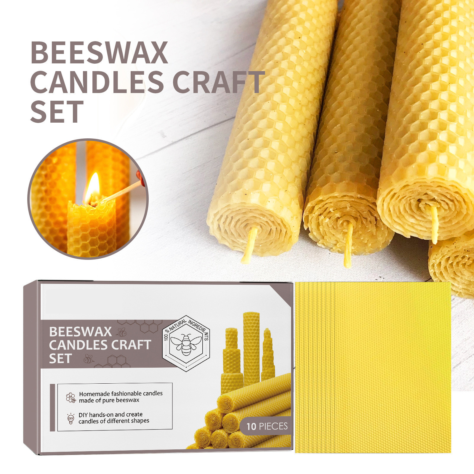 Velas Cônicas de Cera de Abelh - Beeswax Taper Candle avaliação e preço