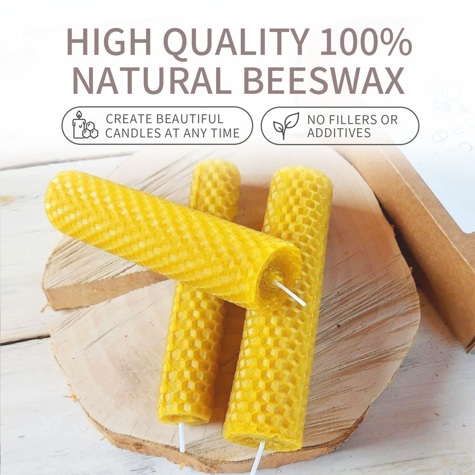Velas Cônicas de Cera de Abelh - Beeswax Taper Candle avaliação e preço