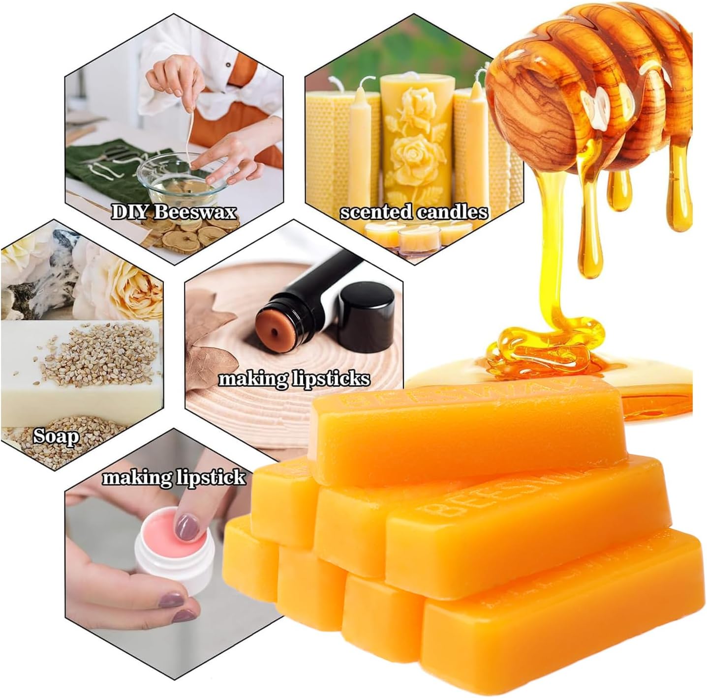 Barra de Cera de Abelha, Bloco - Beeswax Taper Candle avaliação e preço