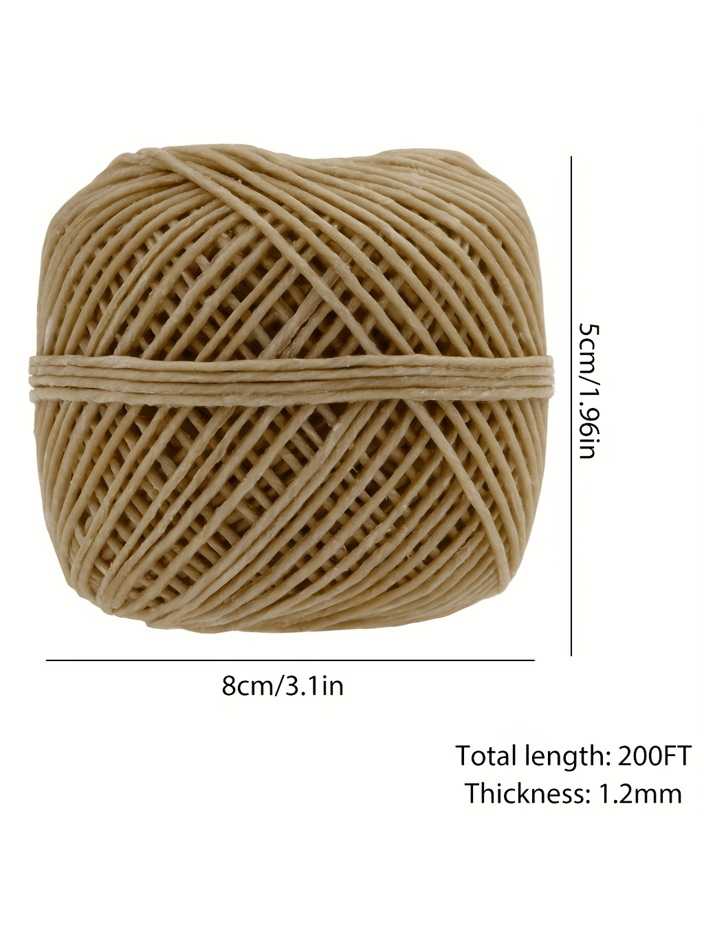 Pavio de cânhamo de 200 pol.,  - Beeswax Taper Candle avaliação e preço