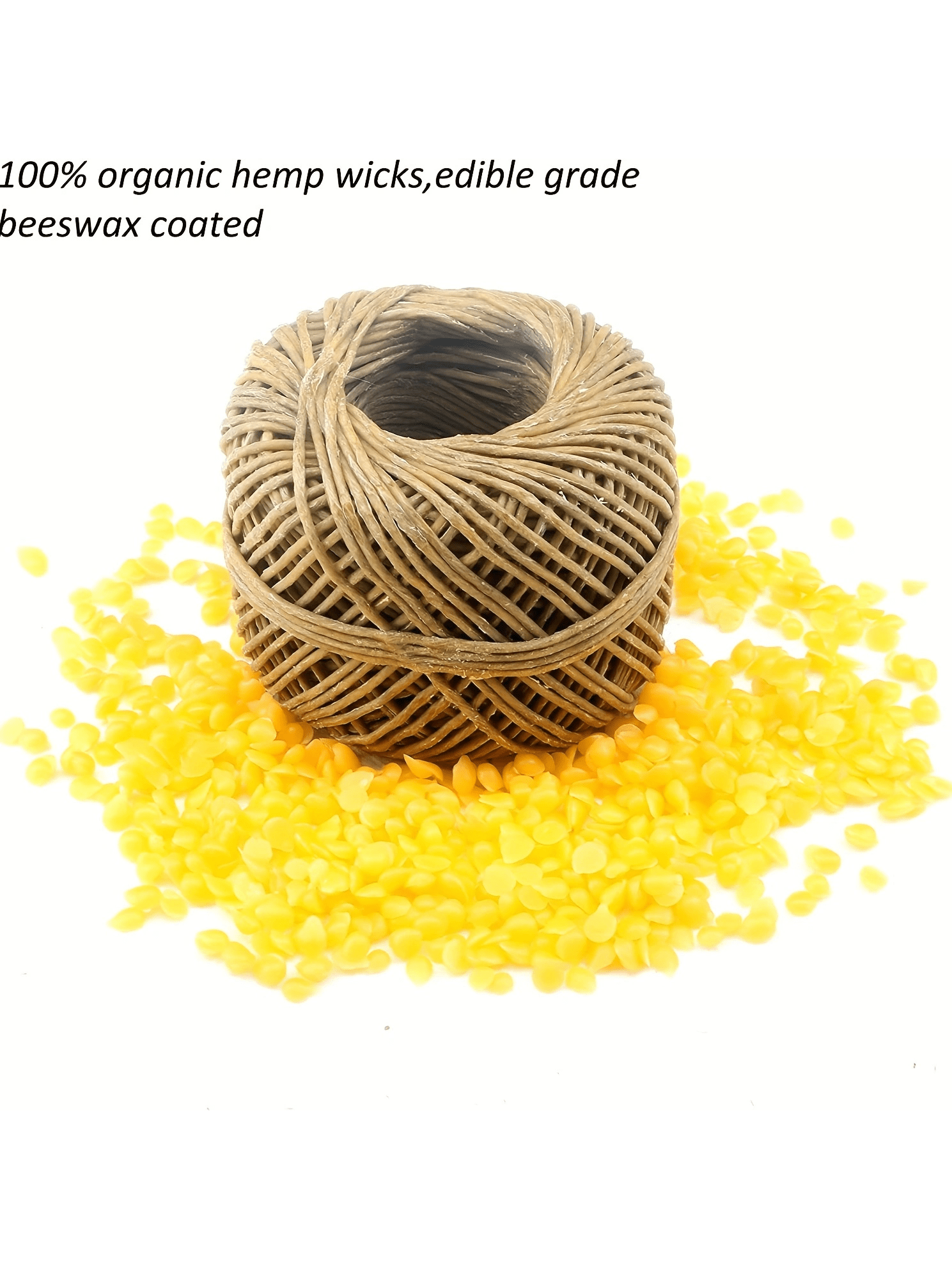Pavio de cânhamo de 200 pol.,  - Beeswax Taper Candle avaliação e preço